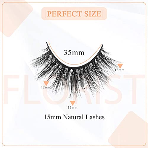 Wennalife Clip In Human Hair Extensions 14 Inch 120G 7Pcs And 15Mm Natural False Eyelashes 3D Mink Lashes #TOP6