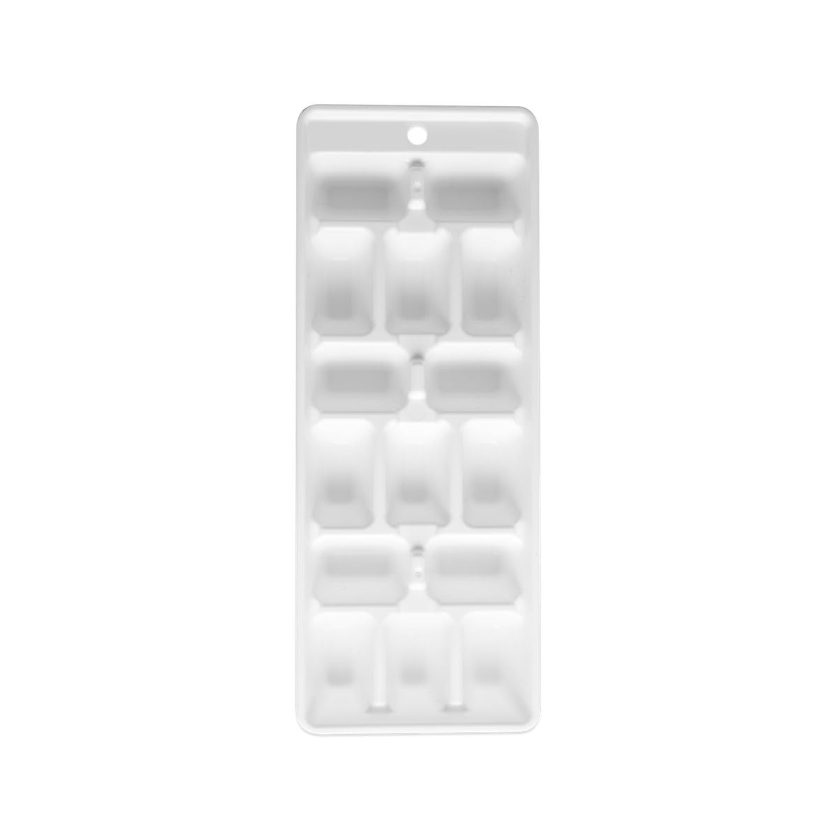 Fackelmann 19016 Bac pour 15 glaçons en Plastique, bac à glaçons 15 Empreintes, bac à glaçons, Moule à glaçons, Plastique, Blanc, 25,​3 x 10 cm