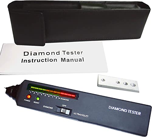 Diamond Mosang Stone Surveymeter,High Precision Jewelry Diamond Test Pen Set,Drill Pen Gem Identification Identification Instrument Tool Thermal Conductivity Drill Pen,For Novice And Expert(Black) #TOP5