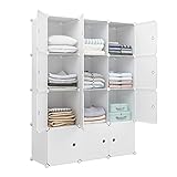 Aeitc Large Storage Cubes- 14''x 18'' (12 Cube)-Clothes , DIY , Closet Organizer with Doors, Modular