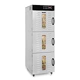 Klarstein Master Jerky 550 Pro Automatic Dehydrator - Professional/Gastronomy, With 36 Levels, 2400 W, Capacity: 5.47 m², Thermostat: 40-90 ° C, 36-54 kg Fruit/Vegetables, Stainless Housing