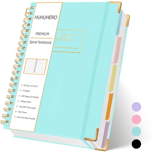 Carnet à spirale ligné Huhuhero pour organiser vos notes