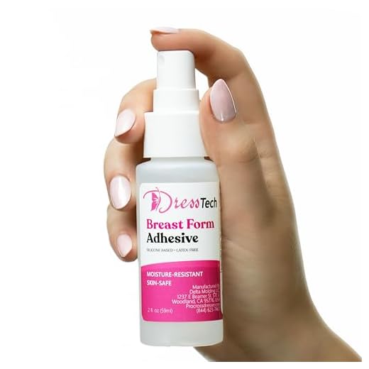 DressTech Breast Form Adhesive - Long Lasting, Medical-Grade - 2 oz. (Spray)