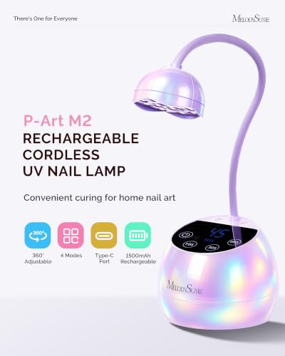 Image of MelodySusie Gooseneck Cordless UV Nail Lamp P-ArtM2 Light for Nail Tips