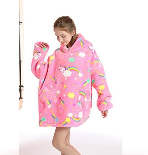 Hoodie Blanket Sweatshirt Oversized Warm Fluffle Blanket Giant Hoodie and Huge Pocket for Boys Girls One Size Fits All 3 41DPE8OM7VL. AC