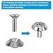 PATIKIL M6 Finish Countersunk Washer, 10pcs 15mm Dia. 2.8mm Tall Solid 304 Stainless Steel CNC Finish Cup Washer Screw Head Gasket for Industrial Construction
