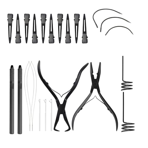 Kit de pinces d'extension de cheveux : retirez et replacez vos micro perles proprement et sans nœuds - 2