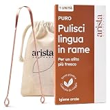 Arista Pulisci Lingua, Pack 1 Nettalingua Rame, Raschietto Lingua, Ayurveda Prodotti, Rasc...