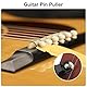 QUARKZMAN 5 Stück Schwarzer Gitarrensaitenwickler Cutter Stiftzieher 3 in 1 Multifunktionales Gitarrenwartungswerkzeug Saitenstiftwickler Saitenschneider Stiftzieher für Gitarre Bass Ukulele