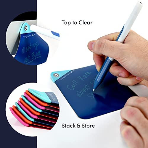 Boogie Board VersaNotes Starter Pack, Reusable 3-Pack 4x6 Dry-Erase and Sticky Note Alternative for Home and Office, Includes 3 VersaNotes, Magnetic Mounting Plates, Instant Erase, and VersaPen Stylus