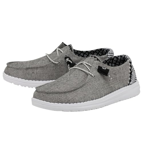 Image of HEYDUDE Women's Wendy Chambray | Women's Shoes | Women's Lace Up Loafers | Comfortable & Light-Weight