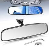 10.6' Rear View Mirror, Interior Rearview Mirror Universal Fit Type, Compatible with Jeep Wrangler Nissan Rogue Altima Toyota Corolla Camry Tacoma Ford F150 Focus Honda Civic Accord and More for car