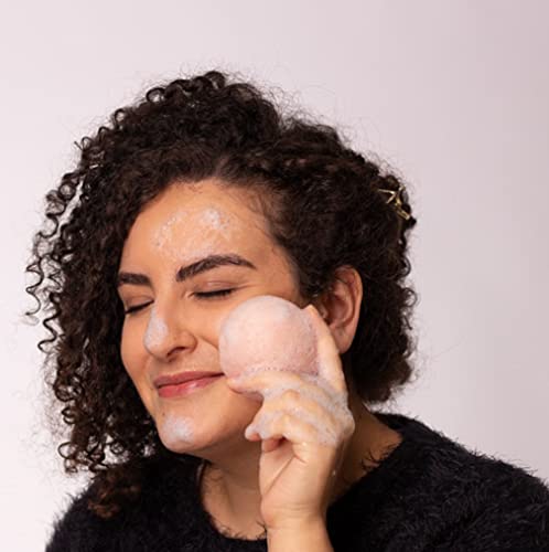 Esponja Facial Konjac Úmida, Cor Bege, Lanossi Beauty & Care.