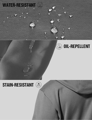 FAIABLE Mens Quarter Zip Up Hoodie Waterproof Heavyweight Hoodies Fleece Zipper Sweatshirt Rain Resistant Jacket for Men3