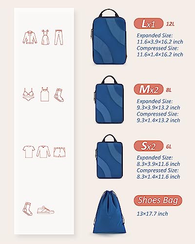 Image of BAGSMART Compression Packing Cubes for Travel