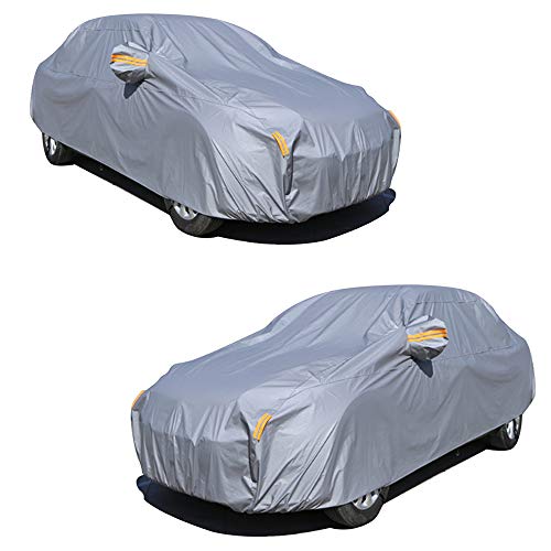 Image of Special Car Cover for KIA Forte 2009-2018 All Weather Full Coverage Breathable Windproof Waterproof Dustproof Scratch Resistant UV Protection Outdoor&Indoor Cover (Yellow)