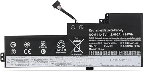 Batterie ThinkPad T470 01AV419 pour travailler en déplacement sans chargeur secteur