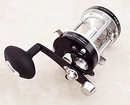 Apple&Orange Cl60 Baitcasting Reel Right Handed Fishing Reel With Crank Handle,Muskie Catfish Offshore Conventional Reel (Black) #TOP3