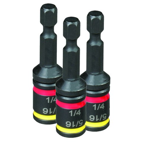 Kit com 3 Chaves Allen Reversíveis com Encaixe Duplo de 1/4 e 7,9 mm x 5,1 cm MSHC