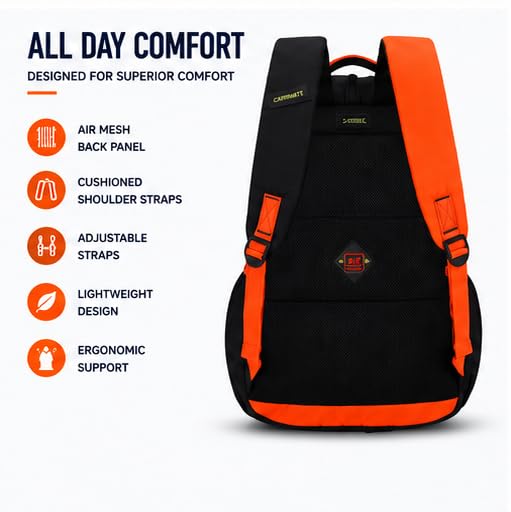Image of Flash Backpack for Boys & Girls | 3-Compartment School, College & Travel Backpack with Organizer Pocket, Extra Sleeve, Rain Cover, Side Bottle Holder & Breathable Mesh Back