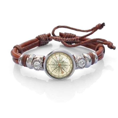 WUSHIMAOYI Stock Photo Old Compass bracelet Compass jewelry Vintage bracelet Customize Your Own Style