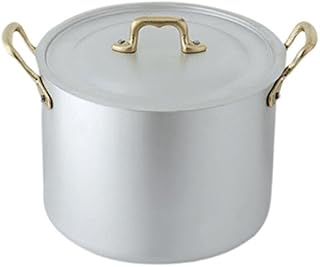 Ottinetti Brushed Aluminum Stock Pot with Copper Lid, 24cm