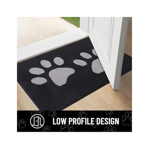 Paillasson d'entrée antidérapant et absorbant lavable motif chien - 7