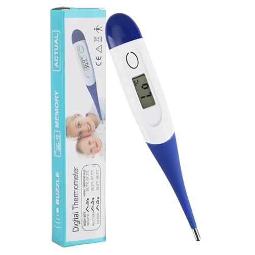 Thermomètre Numérique Vétérinaire avec Sonde Flexible Mesure Rapide en 20 Secondes pour Animaux Chien Chat Chevaux Bovin Thermometre Rectale 32-42°C Étanche Facile à Nettoyer