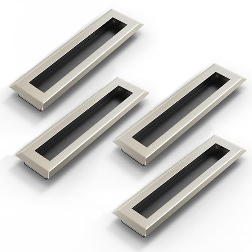 Image of Plantex Sliding Door Handle /Concealed Handle for Sliding Door /160mm Concealed Handle for Wardrobe /Kitchen Cabinet - Pack of 4 (Satin)
