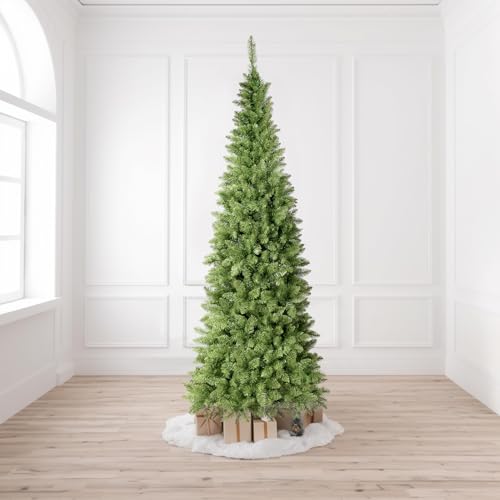 WBHome 7.5 Feet Pencil Christmas Tree, Premium Spruce Hinged Artificial Christmas Tree, 1194 Branch Tips by WBHome - Image 2