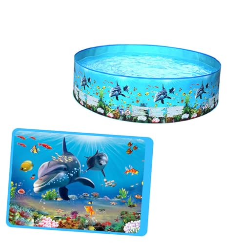 Abaodam Piscina Infantil Redonda de Plástico Duro para Aire Juguete Acuático Divertido para Medida para Verano y Diversión Familiar