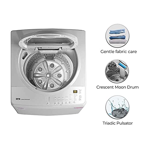 Image of IFB 6.5 kg Fully-Automatic Top Loading Washing Machine Appliance (TL-RDW 6.5kg Aqua, Ivory White, Aqua Energie water softener)
