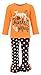 Unique Baby Girls 2 Piece Happy Thanksgiving Orange and Brown Fall Outfit (3t)