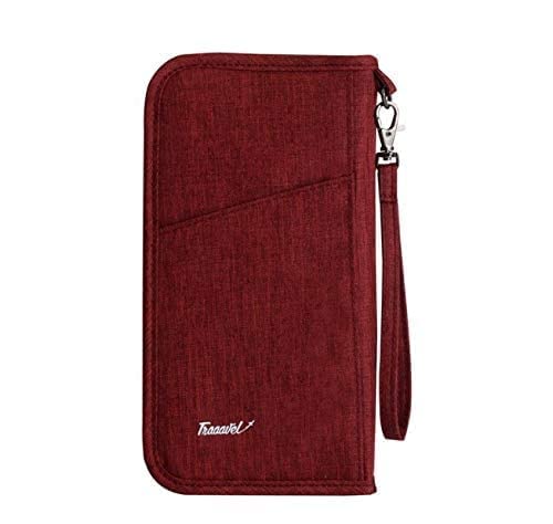 LOMESHPolyester Passport Holder Travel Organizer Pouch and Protective Zipper Pocket | Travel Passport Holder Pouch