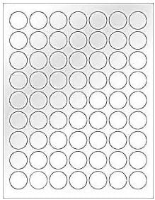 Amazon.com : (6 SHEETS) 120 2" Blank Round Circle Clear MATTE ...