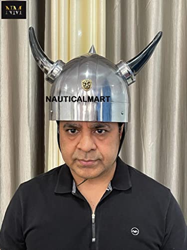 image for NauticalMart Authentic Reproduction Steel Viking Warrior HelmetHorns a