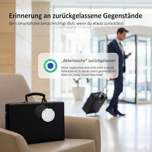 2er-Pack Tracker Tag[Apple MFi-Zertifiziert] Koppeln mit Apple Find My (nur iOS) Bluetooth Smart Tracker Tag Gegenstandsfinder Schlüsselfinder wasserdicht Weltweites Tracking für Haustier Geldbörse