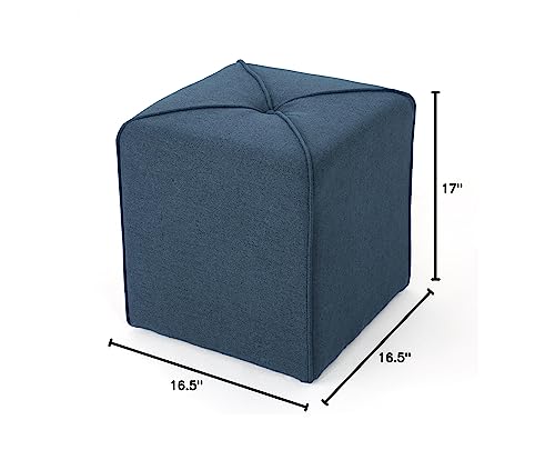 Christopher Knight Home Kenyon Fabric Square Ottoman, Navy Blue #TOP3