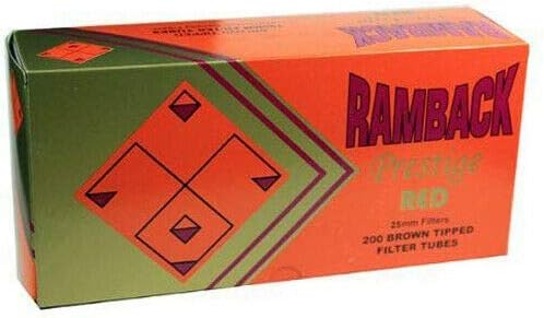 Ramback 1 Box Prestige Red 100mm RYO 200 Make Your Own Cigarette Tubes