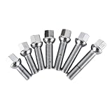 GCHGFJFD 10 pz M14x1.5 Bulloni Ruota Auto Lunghezza Filettatura 35mm/40mm/45mm/50mm Lug Bollts Sfera Sede Borchie Nastro(35mm 10pcs)