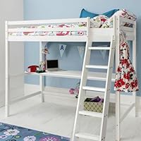 Noa and Nani Thomas High Sleeper Cabin Bed with Louis Desk in Classic White