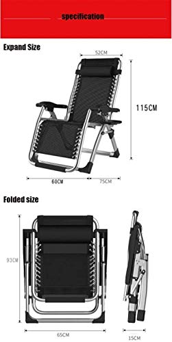 Chaises longues de jardin pliantes heavy duty textoline patio - 7