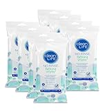 No-Rinse Bathing Wipes by Cleanlife Products, Premoistened and Aloe Vera Enriched for Maximum Cleansing and Deodorizing - Microwaveable, Hypoallergenic and Latex-Free (8 Wipes) - 8 Pack