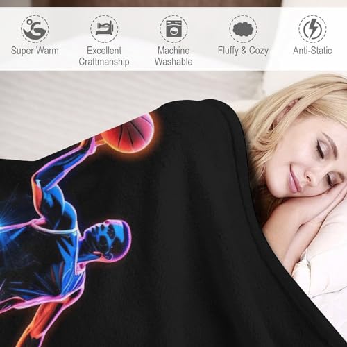 Couverture chaude et confortable basket 3D lavable en machine - 4