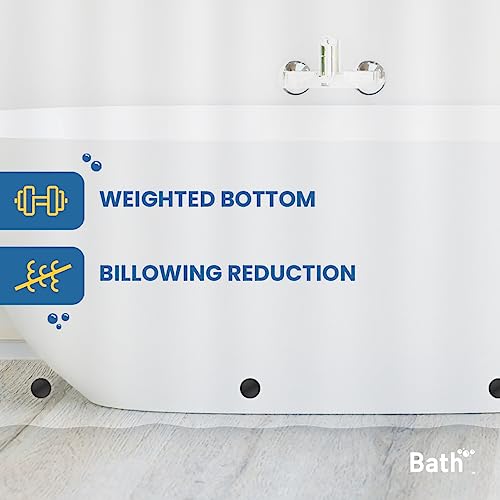 Bath – 72 X 72 Heavy Duty Peva Shower Curtain Or Shower Liner With 12 Rustproof Metal Grommet And 3 Magnetic Weights – Odor Free Fits Standard Showers, Clear #TOP5