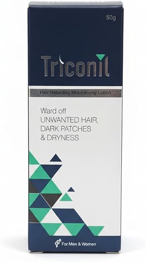 Triconil Unisex Adult Hair Retarding Moisturizing Lotion (50g) | Reduces Unwanted Facial & Body Hairs Growth | Gentle Grow...