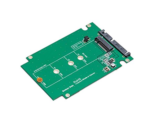 Adaptador 2.5" SATA III a M.2 B-Key SSD con carcasa aluminio miniatura 1
