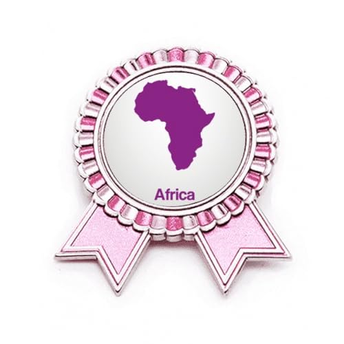 Broche rose en métal avec motif carte violette taille M