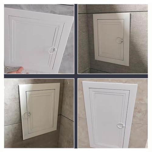 Panel de acceso para ocultar tuberías y cables en baños con acabado blanco limpio 8