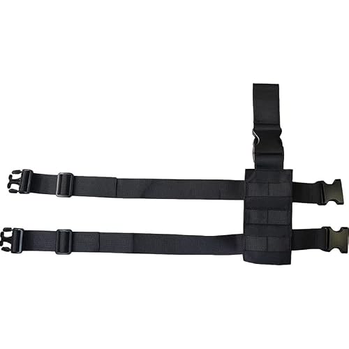 Tactical Molle Drop Leg Gun Holster Platform Universal Magazine Pouch Thigh Rig Panel Adapter Quick Release Hunting Gear, Colour TBLB15 BK, Size M - Image 4